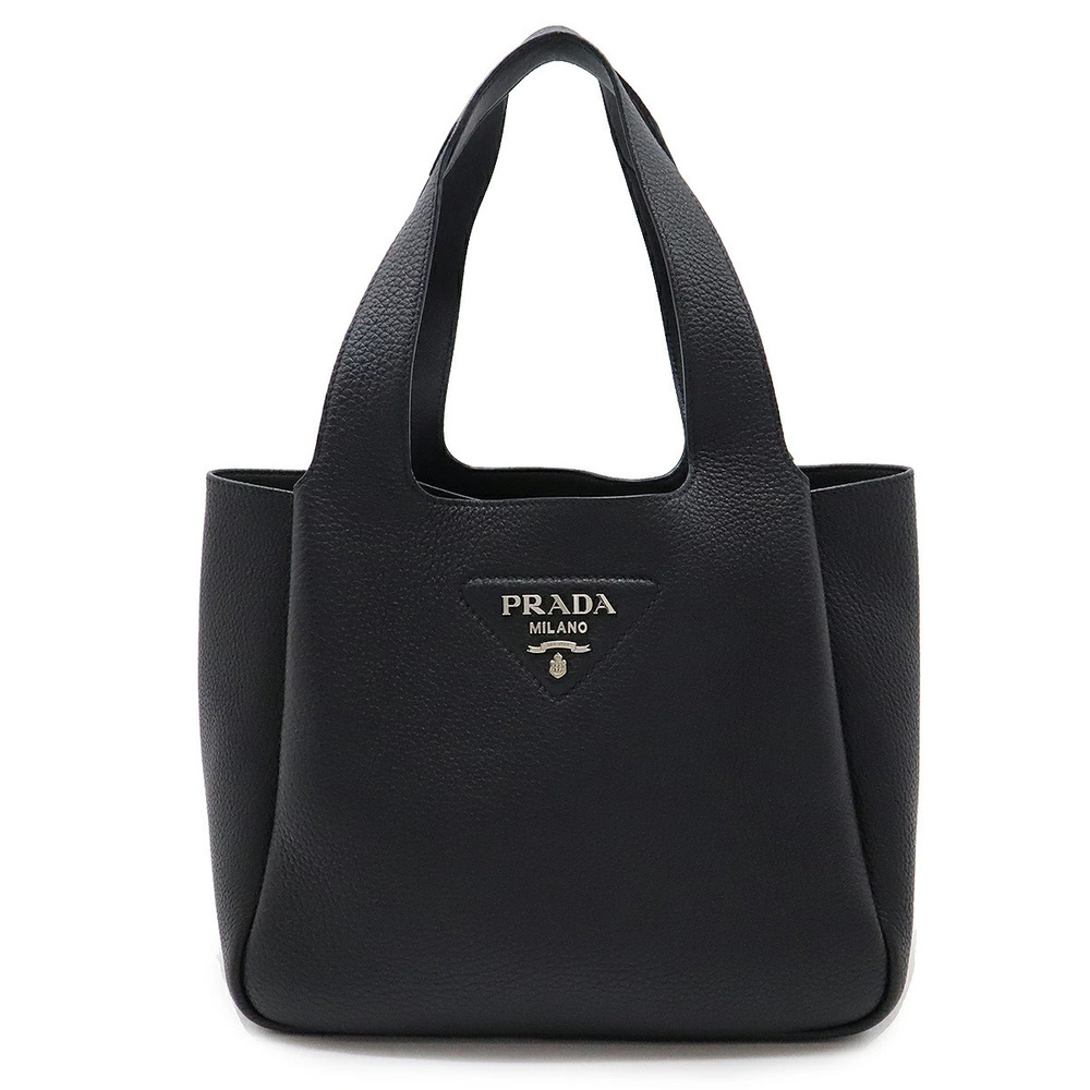 Prada leather tote bag handbag NERO black